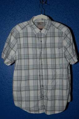 5.11 Tactical Short Sleeve Button Snap Shirt Men's L Gray Blue Plaid